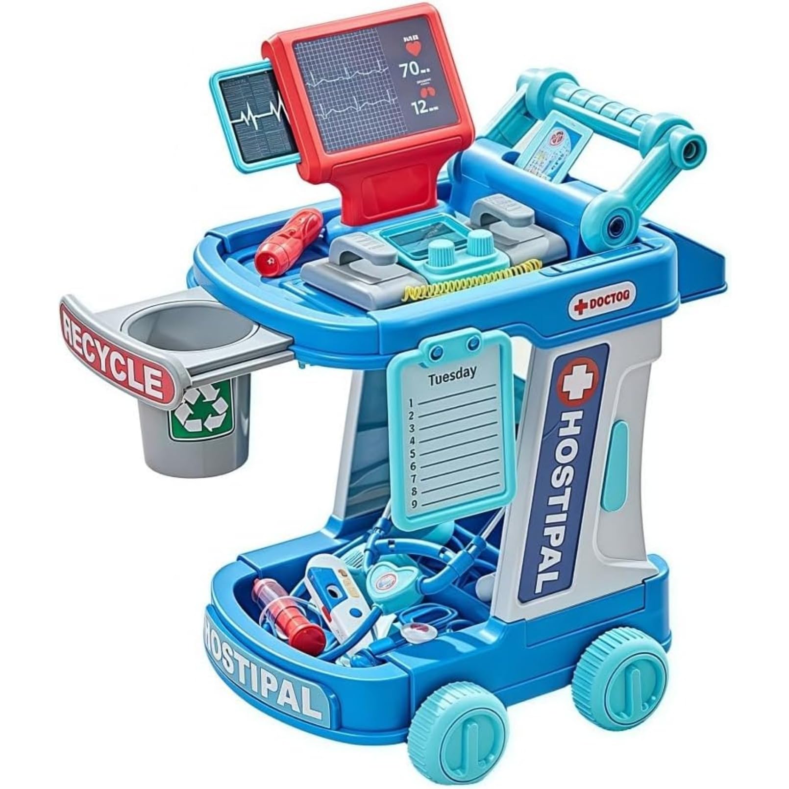 Amazon | [otoye] 子供用医師医療機器手術台おもちゃ、 子供用お医者