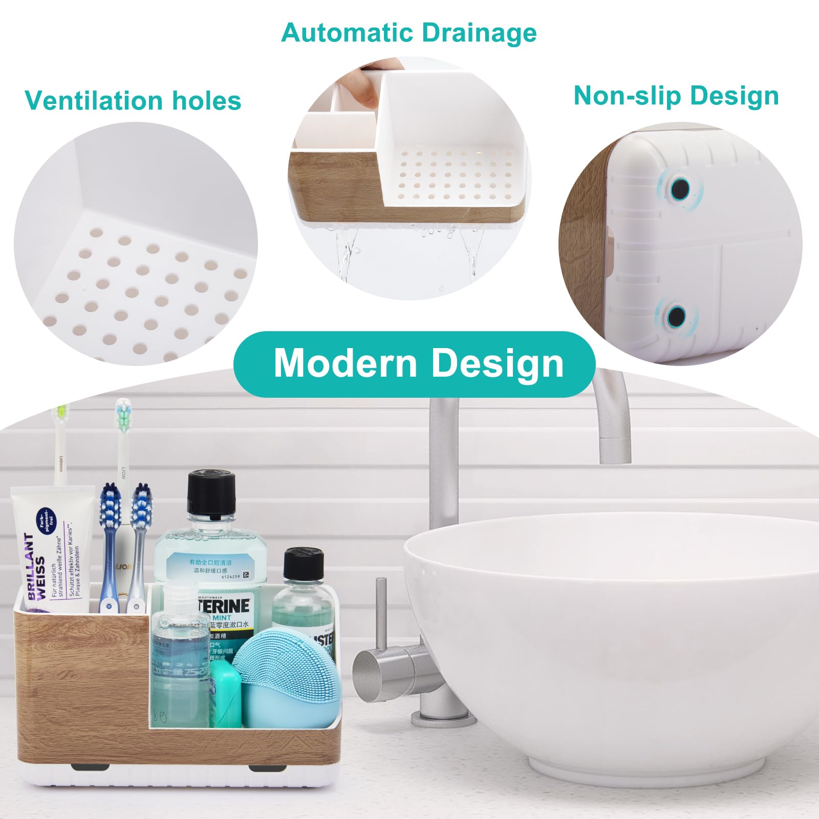 PARKMANI Toothbrush Holders for Bathroom Countertop Kids Electric Toothbrush and Toothpaste Holder - Image 3