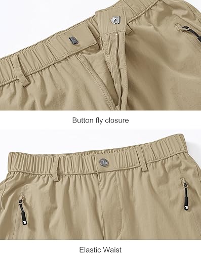 Miniatura 6 de Gopune Pantalones de senderismo al aire libre para mujer, ligeros, de secado rápido, resistentes al agua, pantalones de montaña