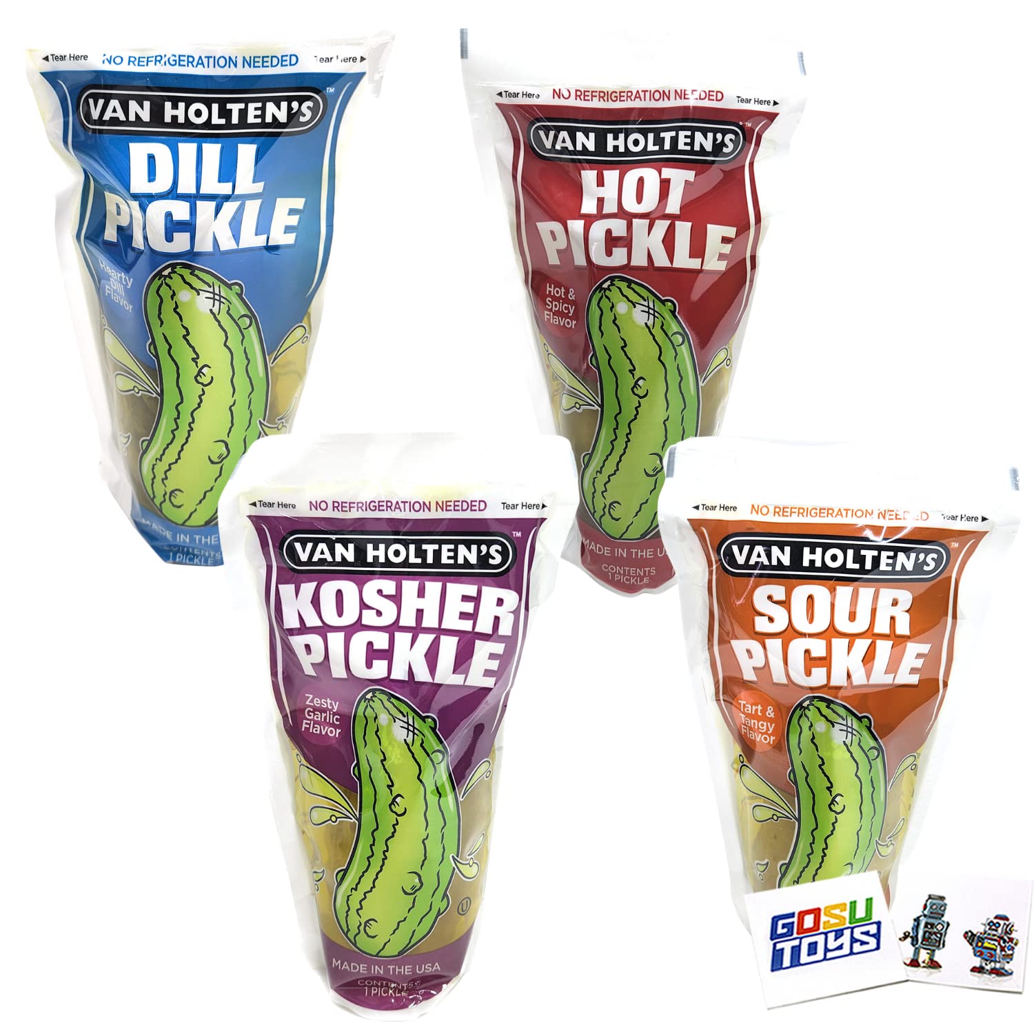 Buy Van Holten's Pickle in a Pouch (4 Pack) Dill Pickle, Hot Pickle