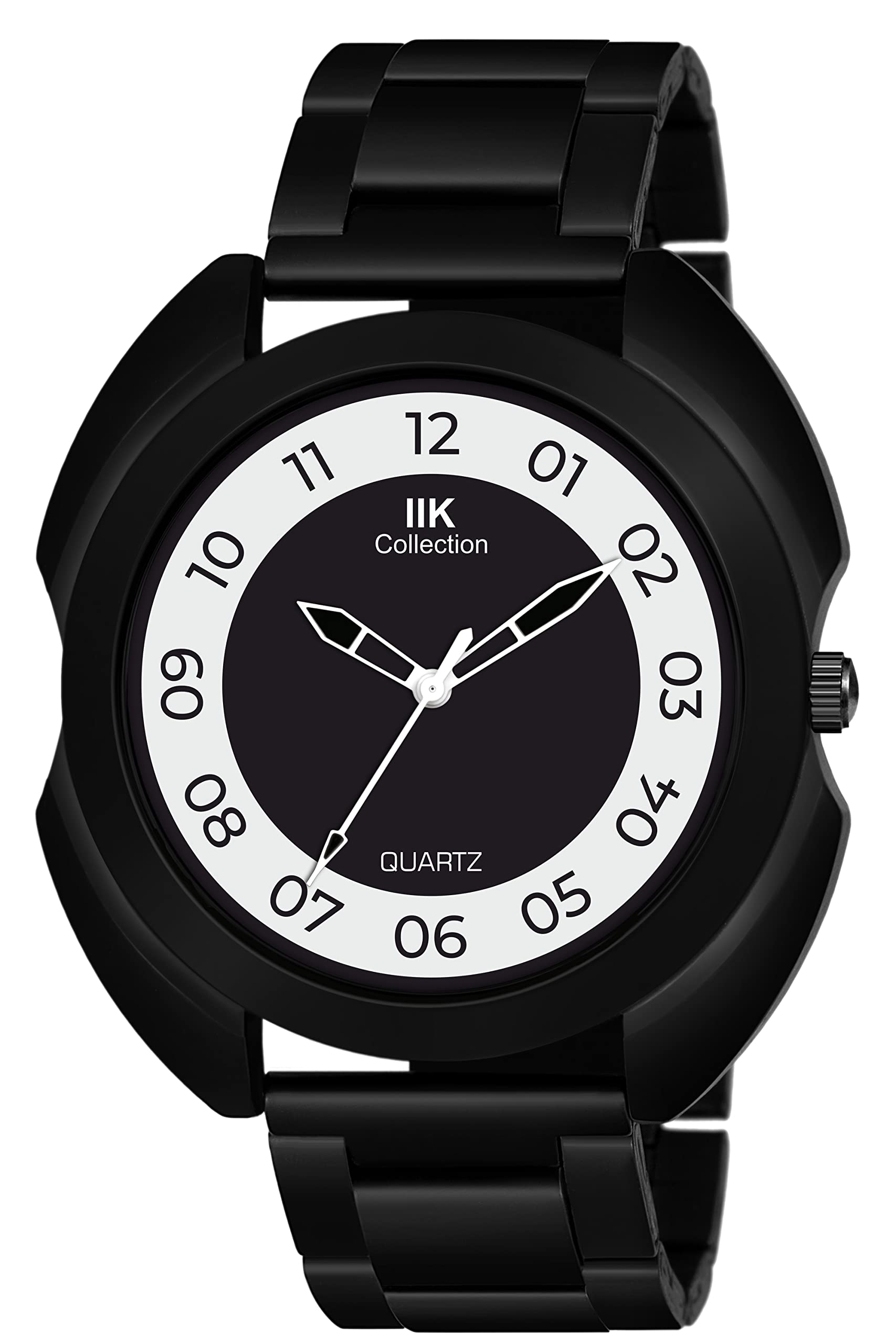 IIK COLLECTION Round Simple Dial Metalic Bracelet Chain Strap Analogue Wrist Watch for Men and Boys (B0B3J46XLL) Amazon Price History, Amazon Price Tracker