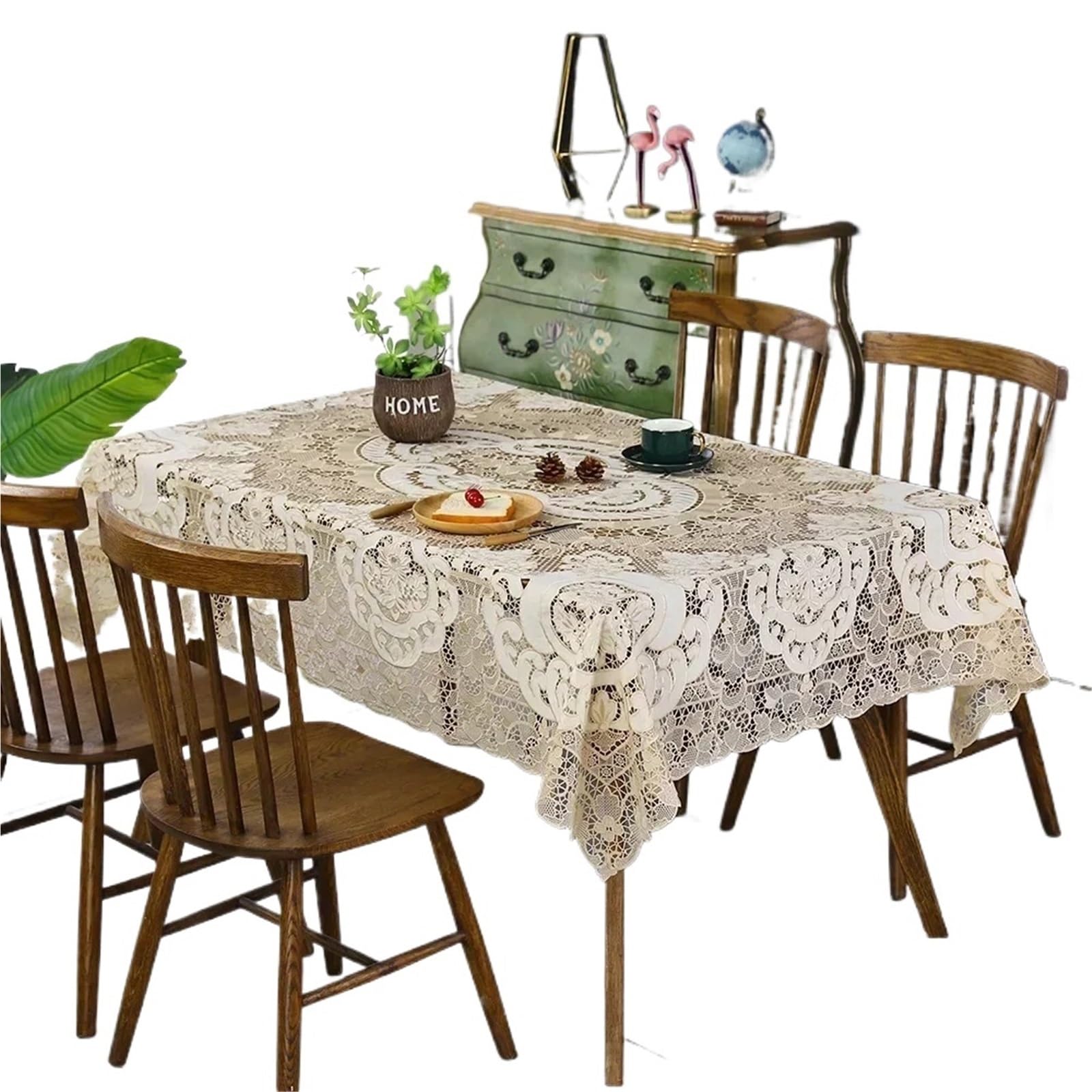 WDSBZNB Lace Tablecloth Lace Table Cloth Universal Tablecover Classical Wedding Decoration Minimalist Home Dining(Coffee color,60x60cm)