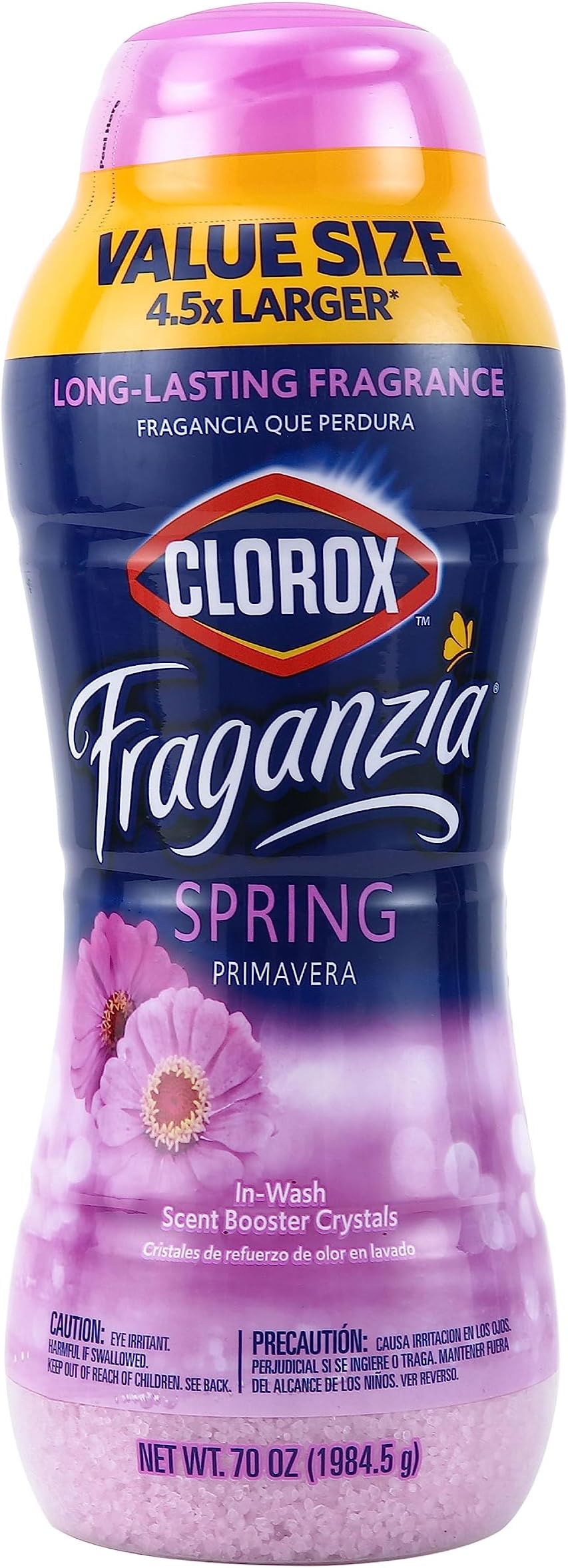Fraganzia Scent Boosting in-wash Laundry Crystals, Spring Scent | Scent Booster Crystals for Fresh Clothes and Linens | Long Lasting Fragrance from Clorox Fraganzia | 70 oz - 1 Pack