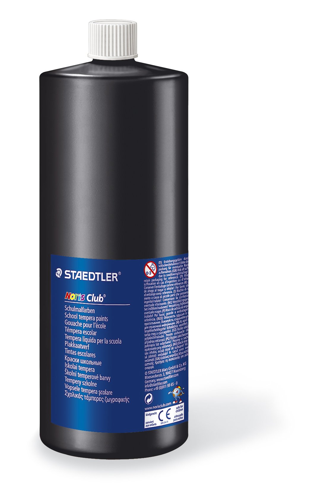 Staedtler 8850 Noris Club farba do malowania szkolnego, 1000 ml, czarna