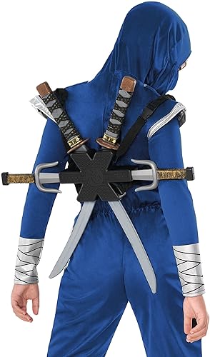 Miniatura 5 de Morph Deluxe Blue Ninja Costume Kids Boys Ninja Costume Halloween Costumes For Boys Kids Ninja Toy Swords