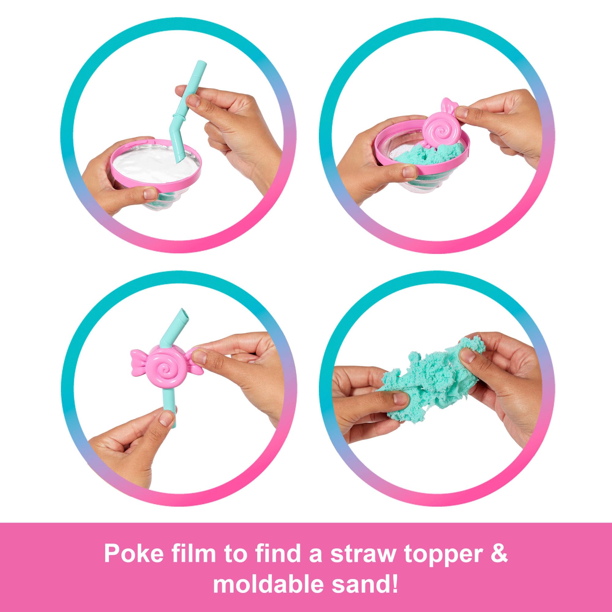 Barbie Pop Reveal Series Fashion Doll & Accessories Set, Treat Series, Sweet Swirl Theme with Pet - Image 4