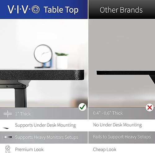 Miniatura 7 de VIVO DESK-KIT-1W6W-30 - Escritorio eléctrico de altura ajustable de 60 x 30 pulgadas, mesa blanca, marco blanco, estación de trabajo de pie con