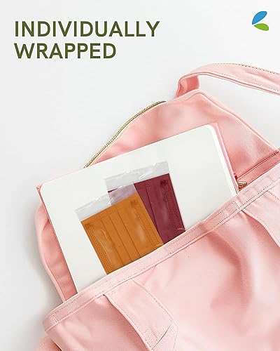 Miniatura 67 de FriCARE Mascarillas desechables para adultos, 4 capas ASTM nivel 3, protección contra alergias, envueltas individualmente, paquete de 50, surtido