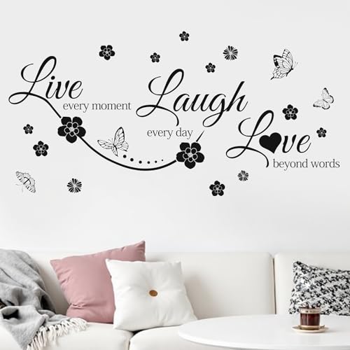 KAIRNE Vinilo decorativo para pared Live Every Monment Home