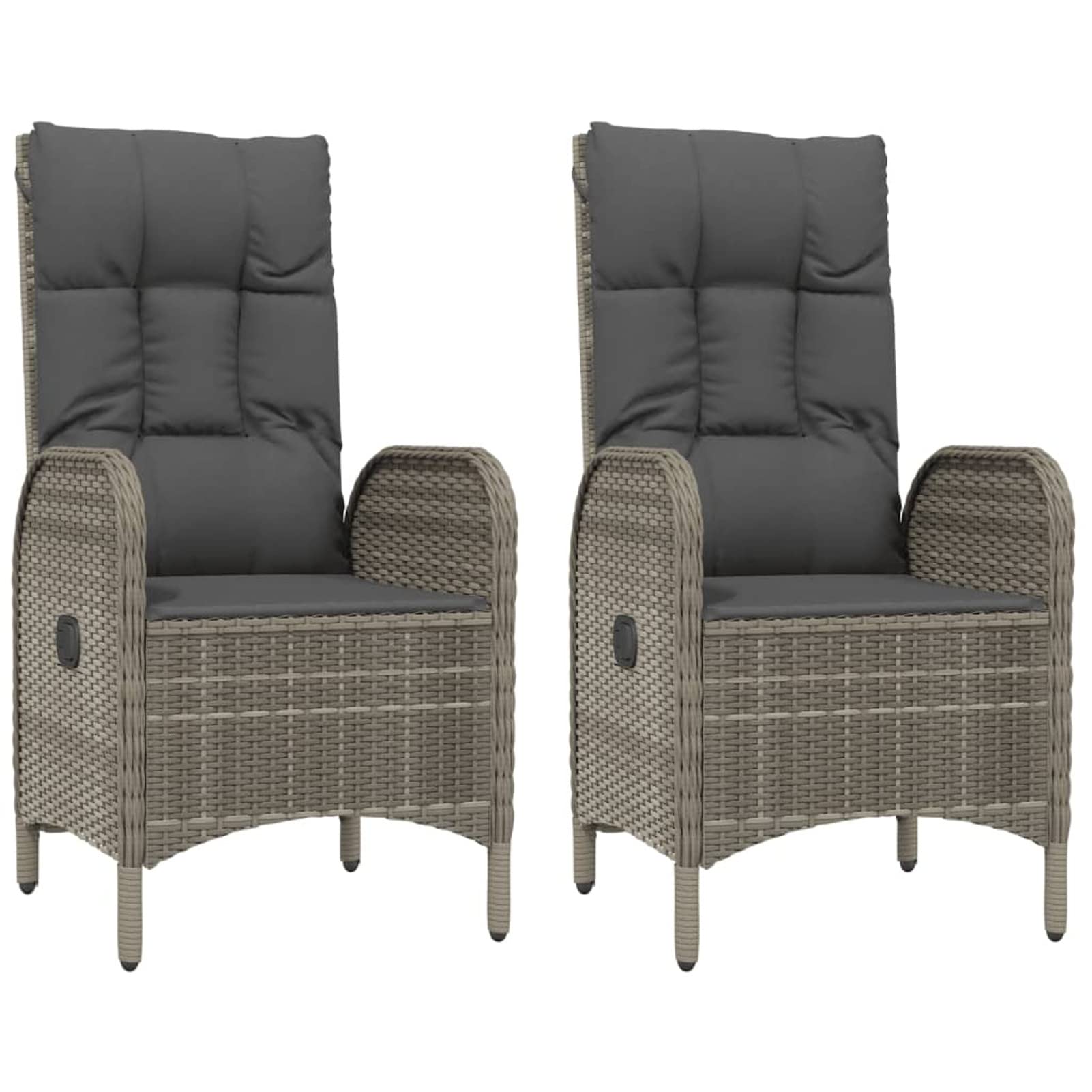 3185205 Set da Pranzo Giardino 5pz Nero e Grigio con Cuscini Polyrattan Testata in Legno,Testata Letto Matrimoniale Muebles Dormitorio Spalliera Letto Testiere per Letto Matrimoniale