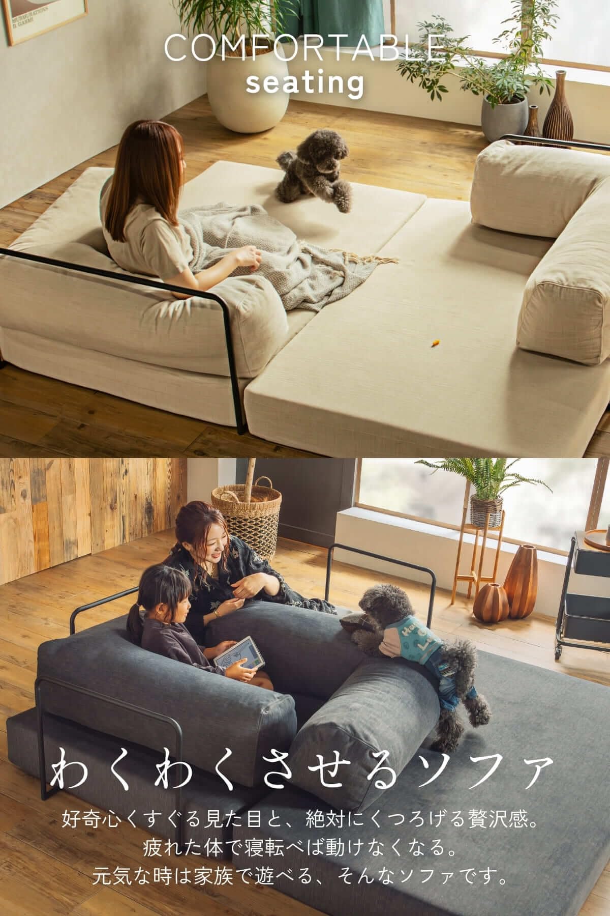 Amazon.co.jp: MODUMODU bomul.B ボムルビー ソファ ソファベッド