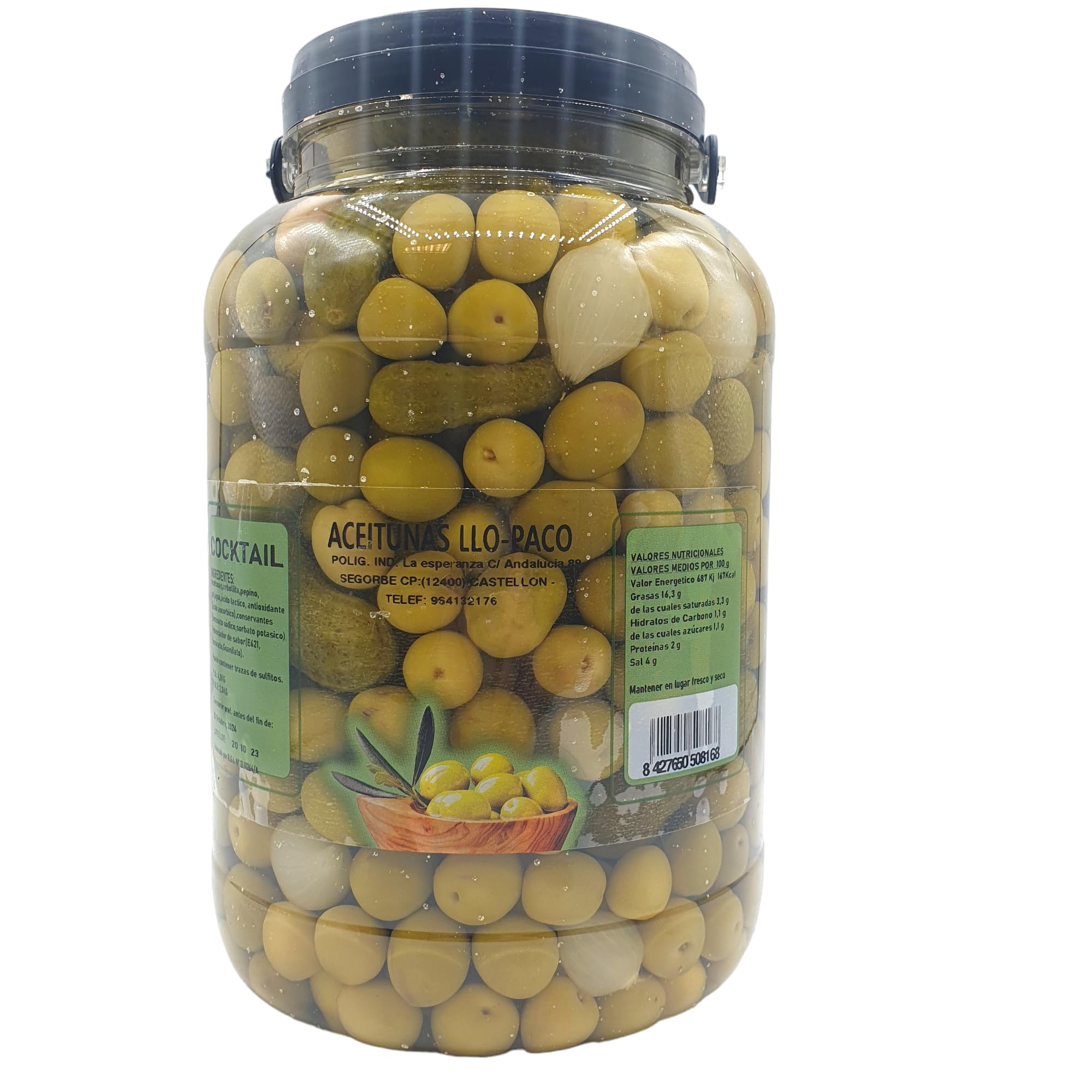 Banderillas Sabor Anchoa - El Cabildo - Pandereta 1,100 gr - Banderillas de Aceituna, Olivas, Cebolla, Pepinillos, Guindilla, Pimiento — view 10