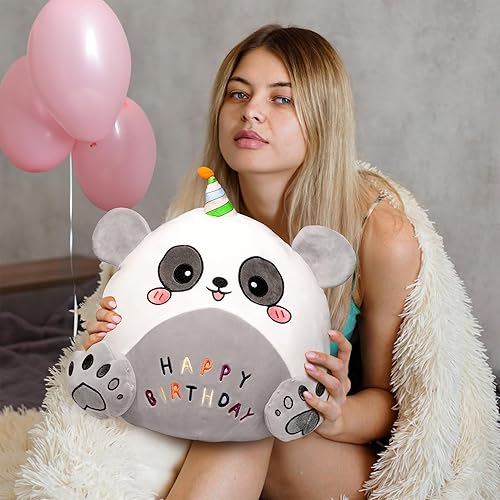 Miniatura 6 de NEAFRON Peluche de feliz cumpleaños de 16 pulgadas, lindo peluche de feliz cumpleaños para niños y niñas, divertido y adorable juguete de peluche de