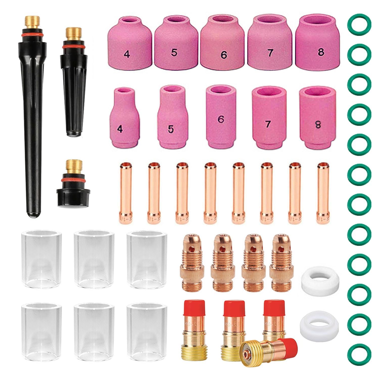 Saldatrice TIG AC DC Alluminio 49 Pezzi Accessori Torcia WP-9/17/18/26