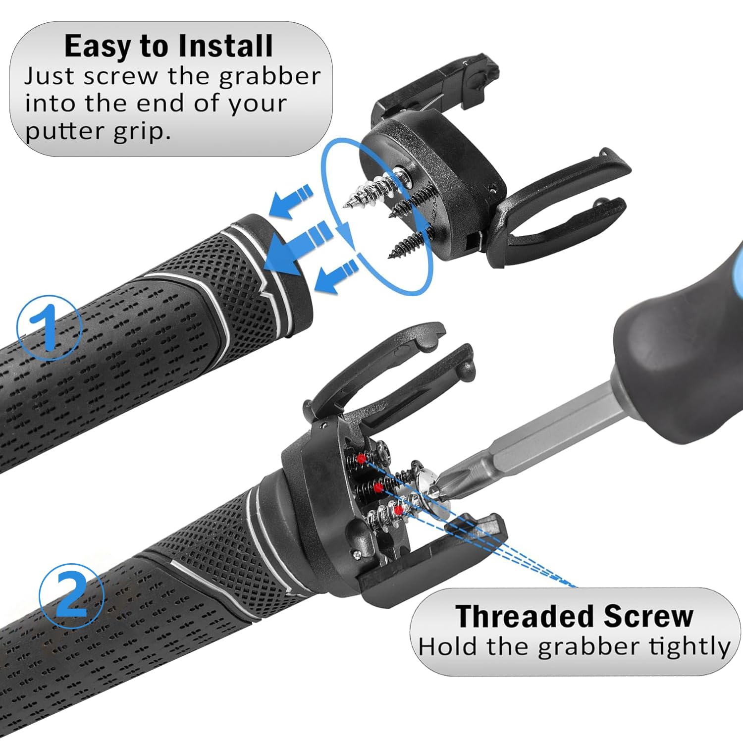 5 Pz Mini Raccoglitore di Putter, Strumento per Il Recupero delle Palline da Golf, Dispositivo ad Aspirazione per Golf, Raccoltore di Palline da Golf in Plastica, Accessori da Golf a Ventosa