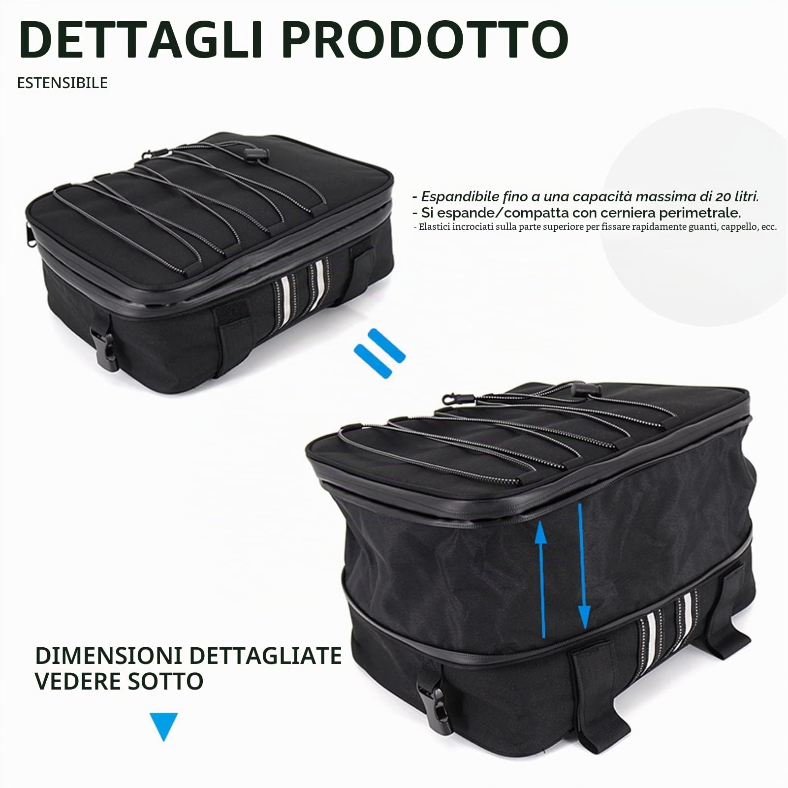 Top Borse Moto Per BMW F850GS R1250GS ADV R 1250 GS F750GS Top Box Laterali Bag Case Bagagli Accessori (Color : 2 Side bags)