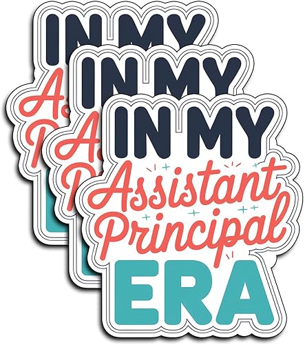 (3 unidades) en My Assistant Principal Era - Divertida calcomanía de vinilo para personal escolar, calcomanía impermeable para educadores