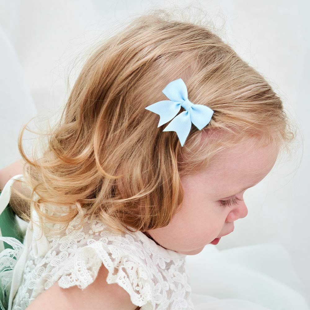 30Pcs 6 pollici grande nastro del grosgrain neonate capelli fiocchi barrettes supporti clip accessori per bambini adolescenti ragazze