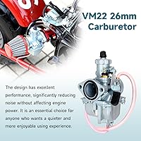 Vista 3 de FVRITO - Carburador de alto rendimiento VM22 de 26 mm para Predator 212cc 196cc Coleman CT200U BT200X Mini Bike KT196 Go Kart GX160 GX200 6.5hp