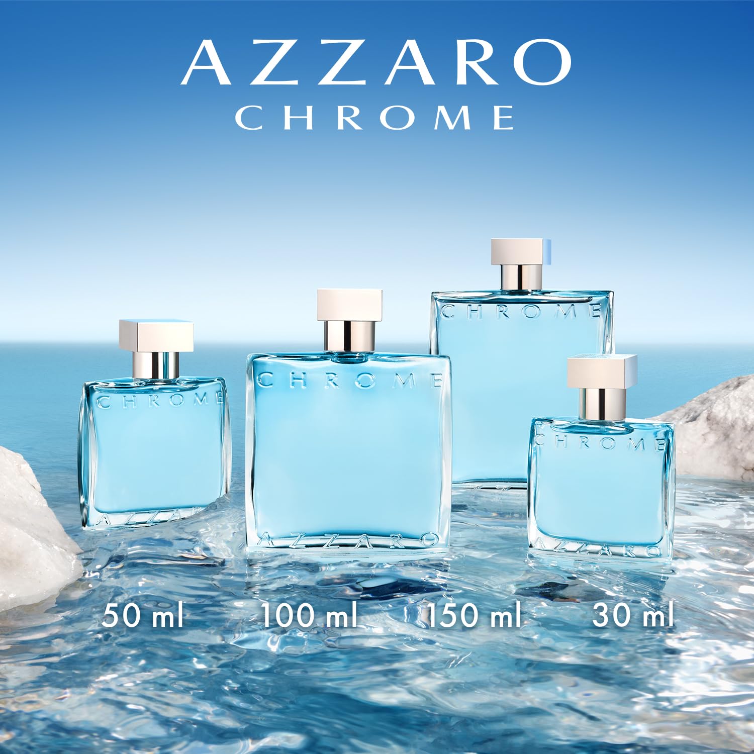 Azzaro Chrome Eau de Toilette - Parfum Frais et Aquatique - Parfum Pour Hommes Pour Porter au Quotidien - Longue Tenue - Parfum de Luxe Pour Homme