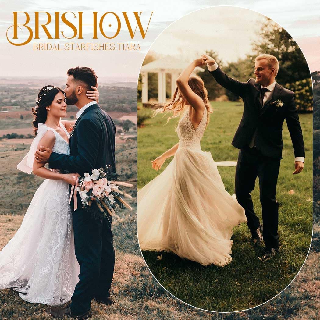 Brishow Starfish Headband Tiaras Silver Seashell Bridal Headpiece Beach Wedding Hair Accessories for Women and Girls - Image 7