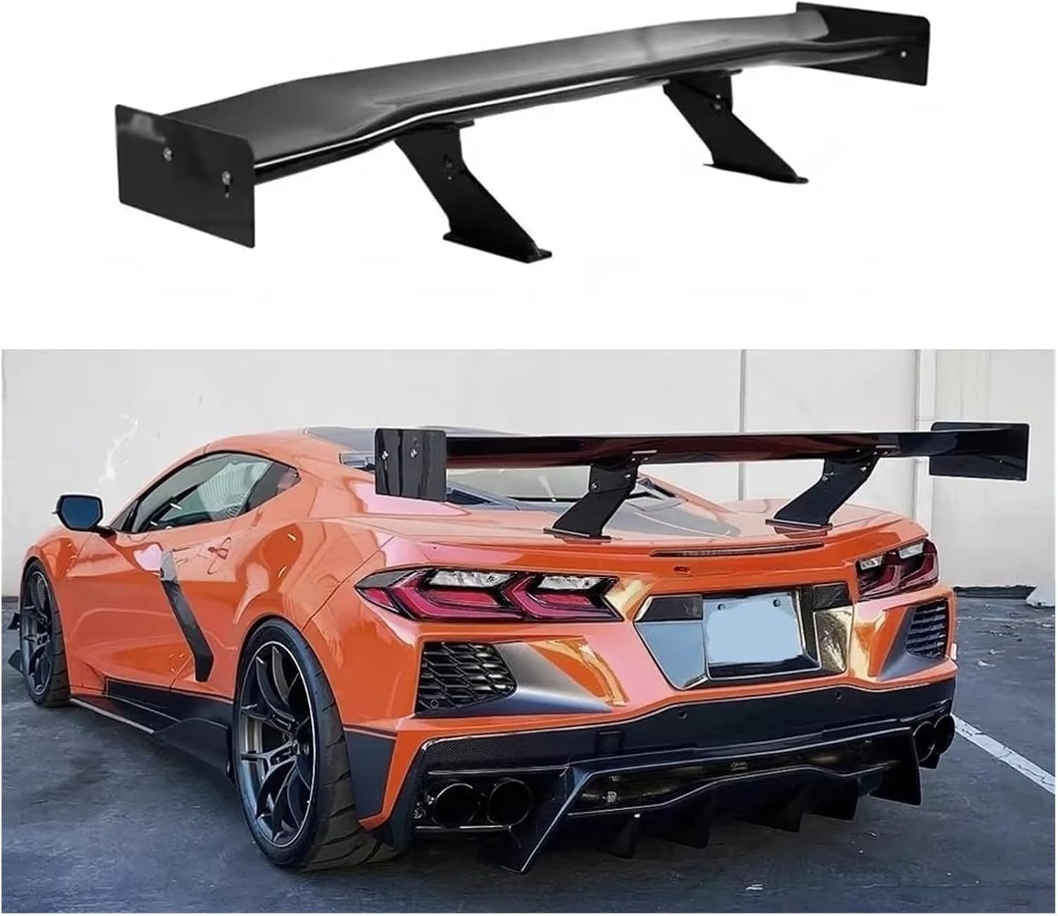 Carbon Fiber APR Style Rear Wing Compatible for Corvette C8 Z51 Z06 Rear Spoiler High Wing