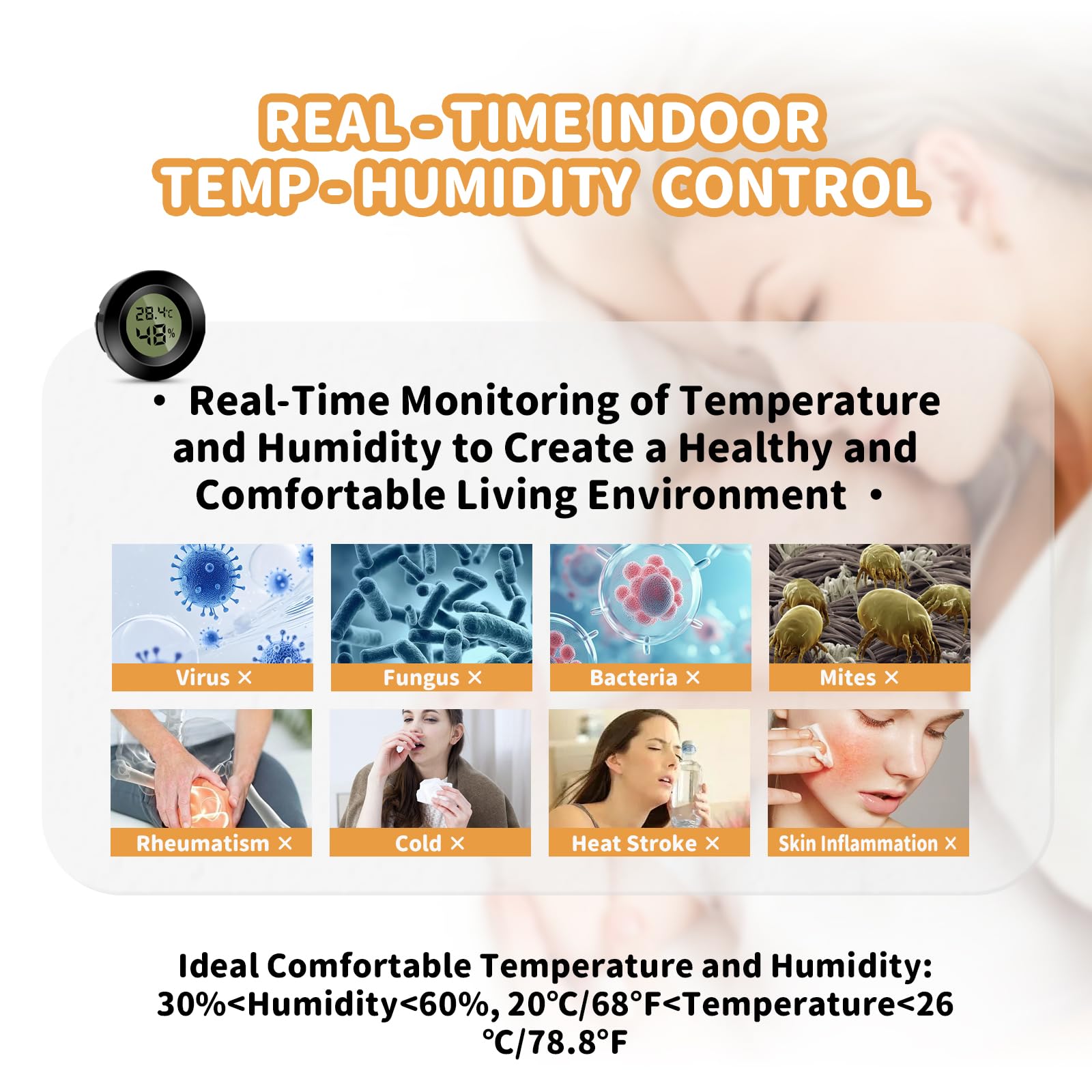 3PCS Hygromètre Numérique Thermomètre Intérieur Thermomètre D'ambiance Moniteur de Température et Humidimètre à Haute Précision Capteur Humidité Température pour Terrasse/Jardin/Maison/Cave
