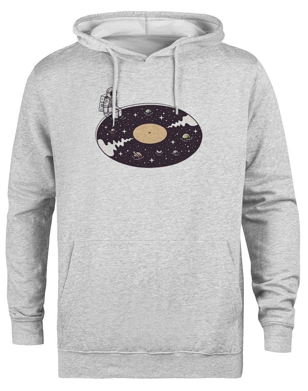 Kosmiczny Dźwięk Unisex Szara Bluza Ekologiczna z Kapturem Unisex Grey Hoodie Eco-Friendly Hooded Jacket