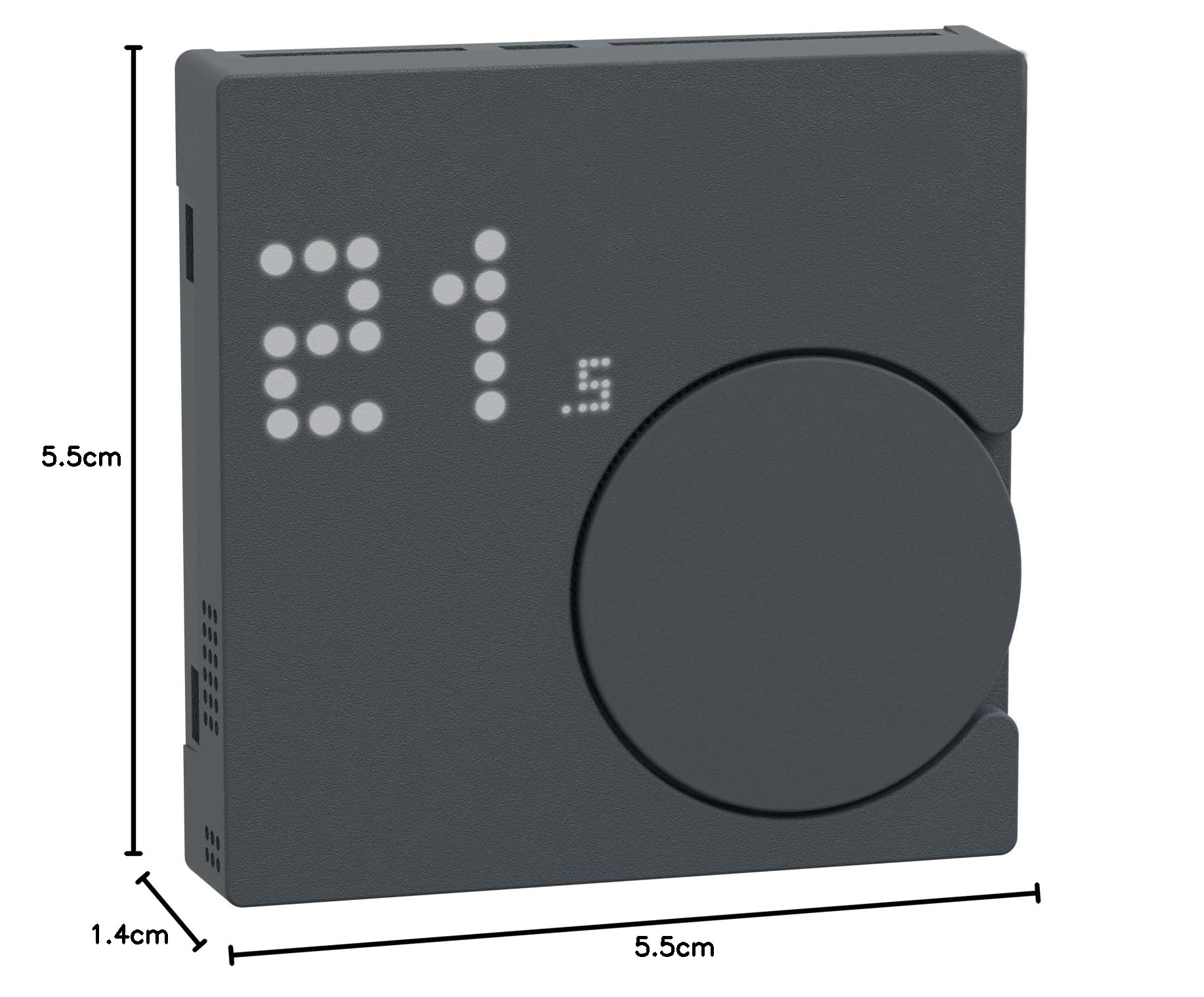 Schneider Electric Merten MEG5779-0414 Smart Home Connected Módulo de Control de Temperatura Ambiente Empotrado, Sistema M, Compatible con Amazon Alexa y Google Home, Antracita