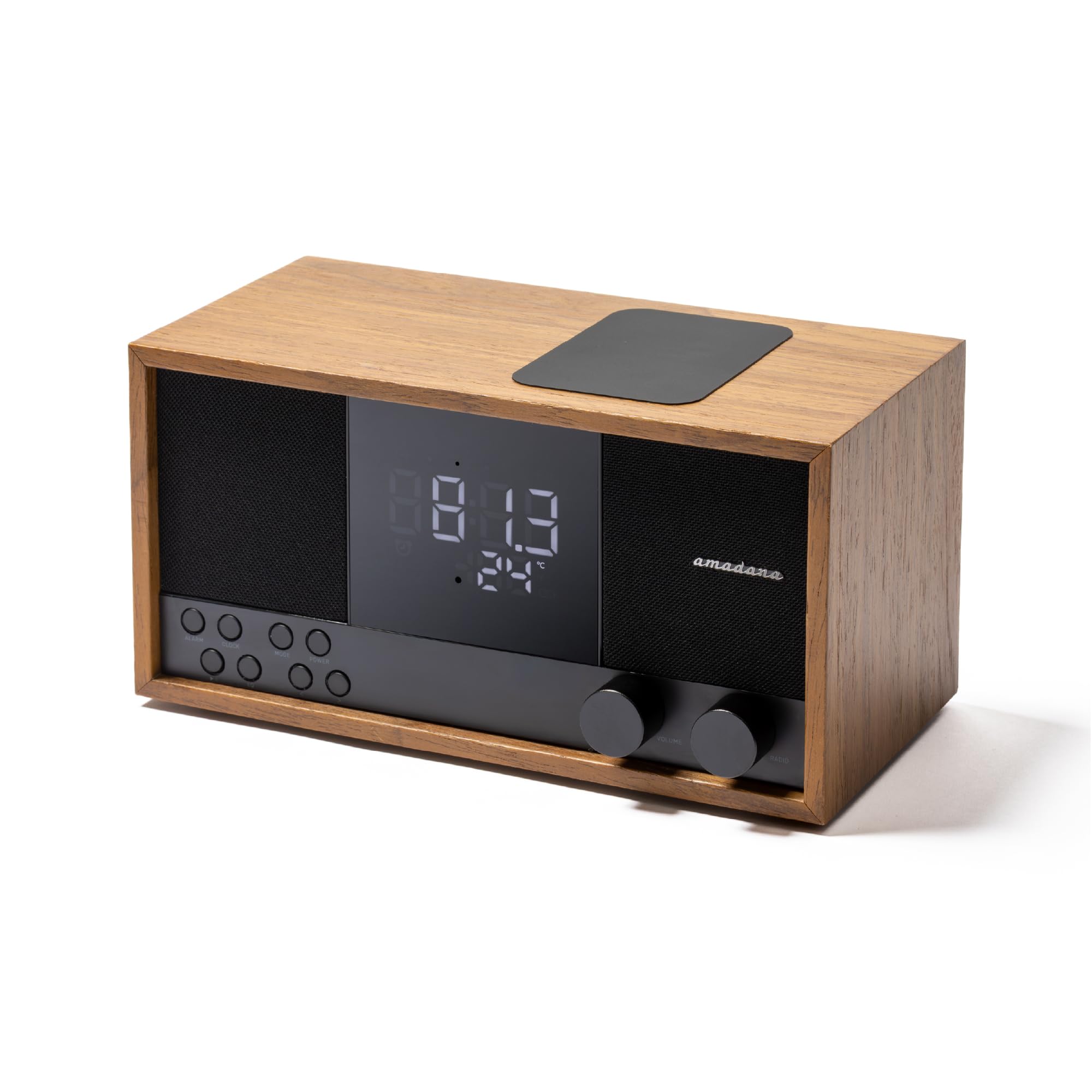 Amazon.co.jp: amadana FM クロックラジオ FM Clock Radio『シンプルに