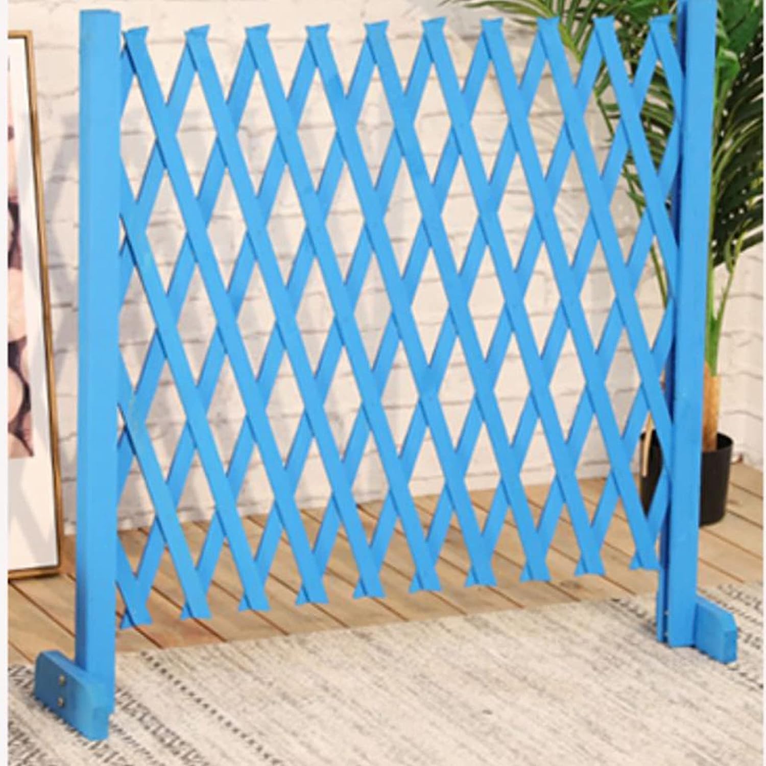Clôture en bois anti-corrosion ELzEy, barrière rétractable extérieure durable
