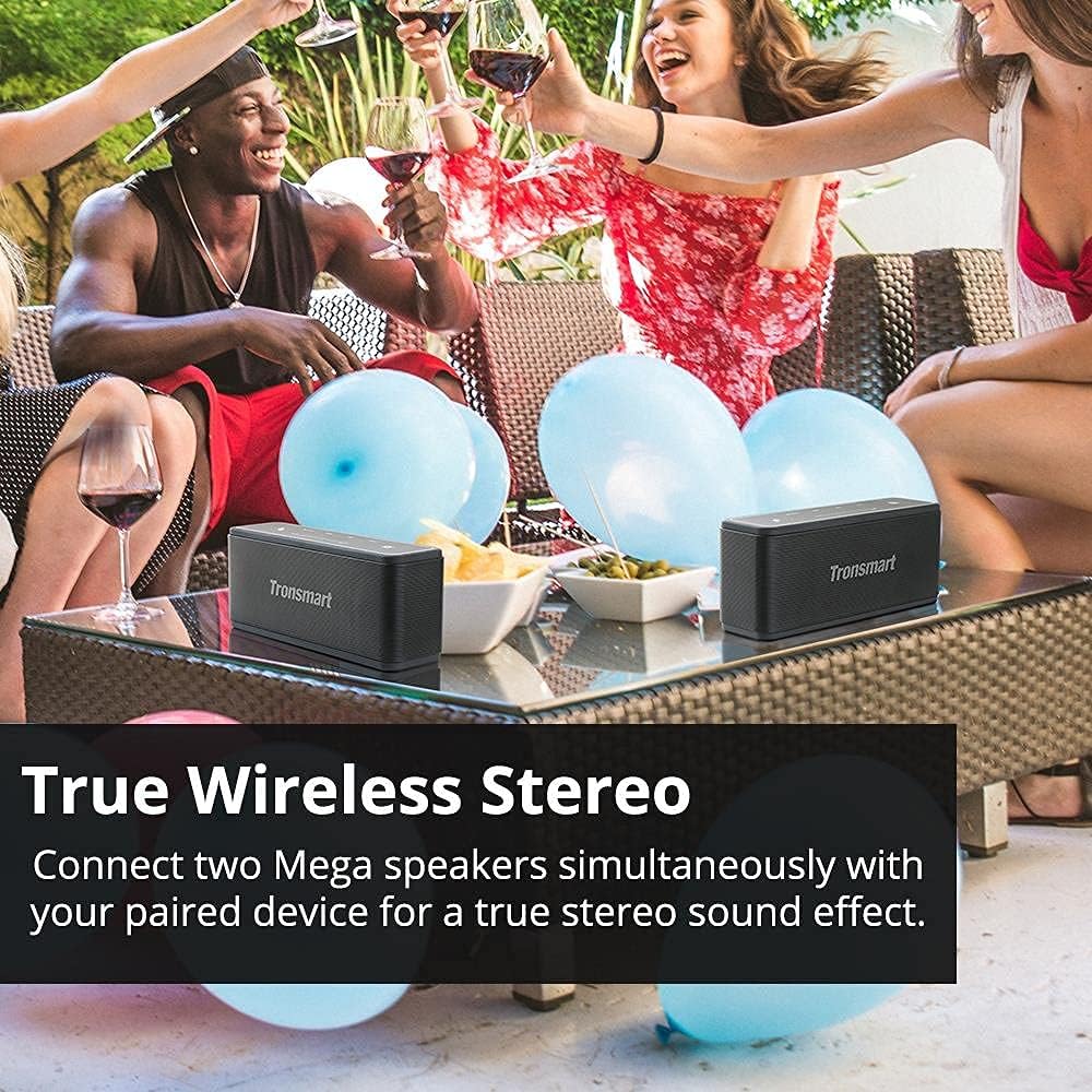 Portable Bluetooth Speakers, Tronsmart 40W Bluetooth 4.2 Wireless Speakers with 15-Hour Playtime, TWS, Dual-Driver Portable Wireless Speaker with Built-in Mic, NFC, Deep Bass, Led Backlight