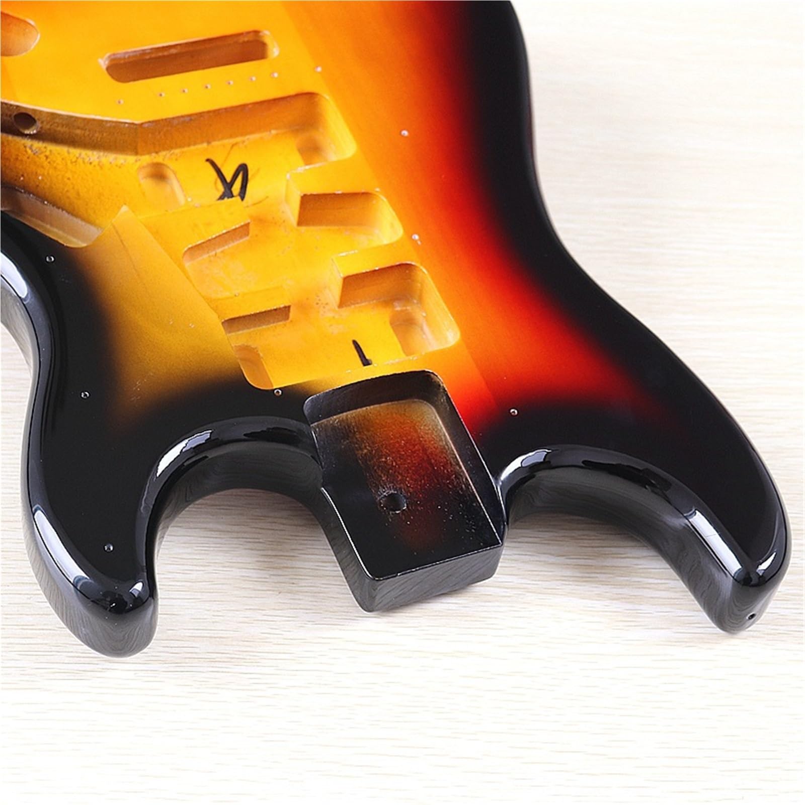 Guitar Body Kit Sunset Color Bright Single Rocker Guitar Body Modification DIY Instrument Accessories