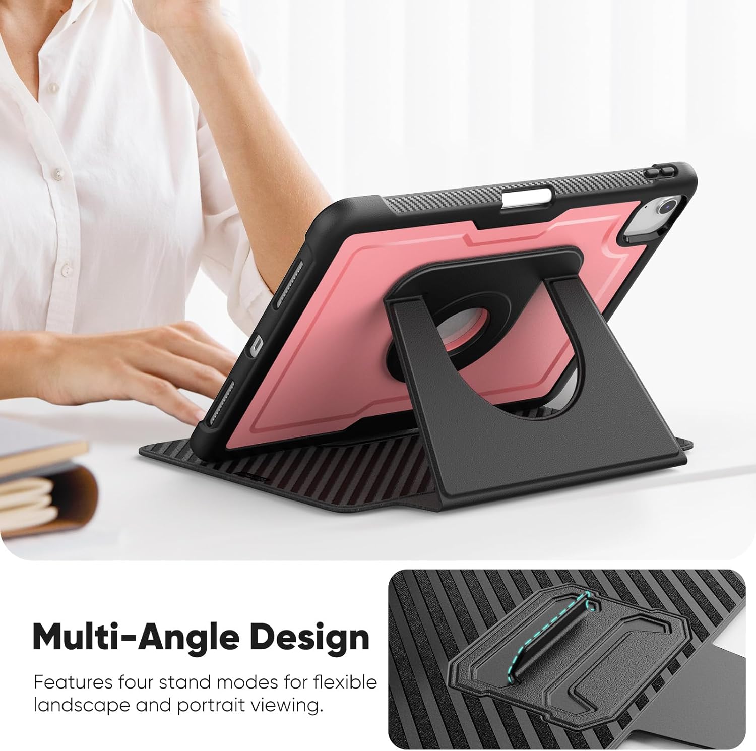 ZORSOME Tablet Case with magnetic cover detached and stylus