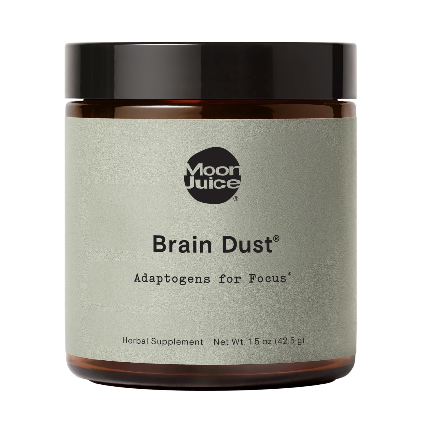 Moon Juice - Brain Dust - Mushroom Powder - Brain Supplements for Memory and Focus - Mental Stamina, Alertness, & Concentration - Vegan, Gluten Free, Caffeine Free, & Non GMO - Self Care - 1.5 oz