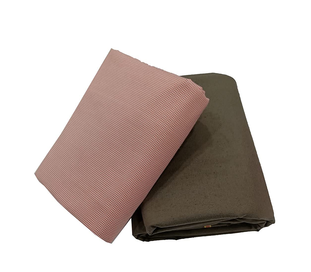 Trouser-Shirt Fabric Combo Box (Pink Shirt-Brown Pant,Unstitched, All Weather Fabric)-image-11