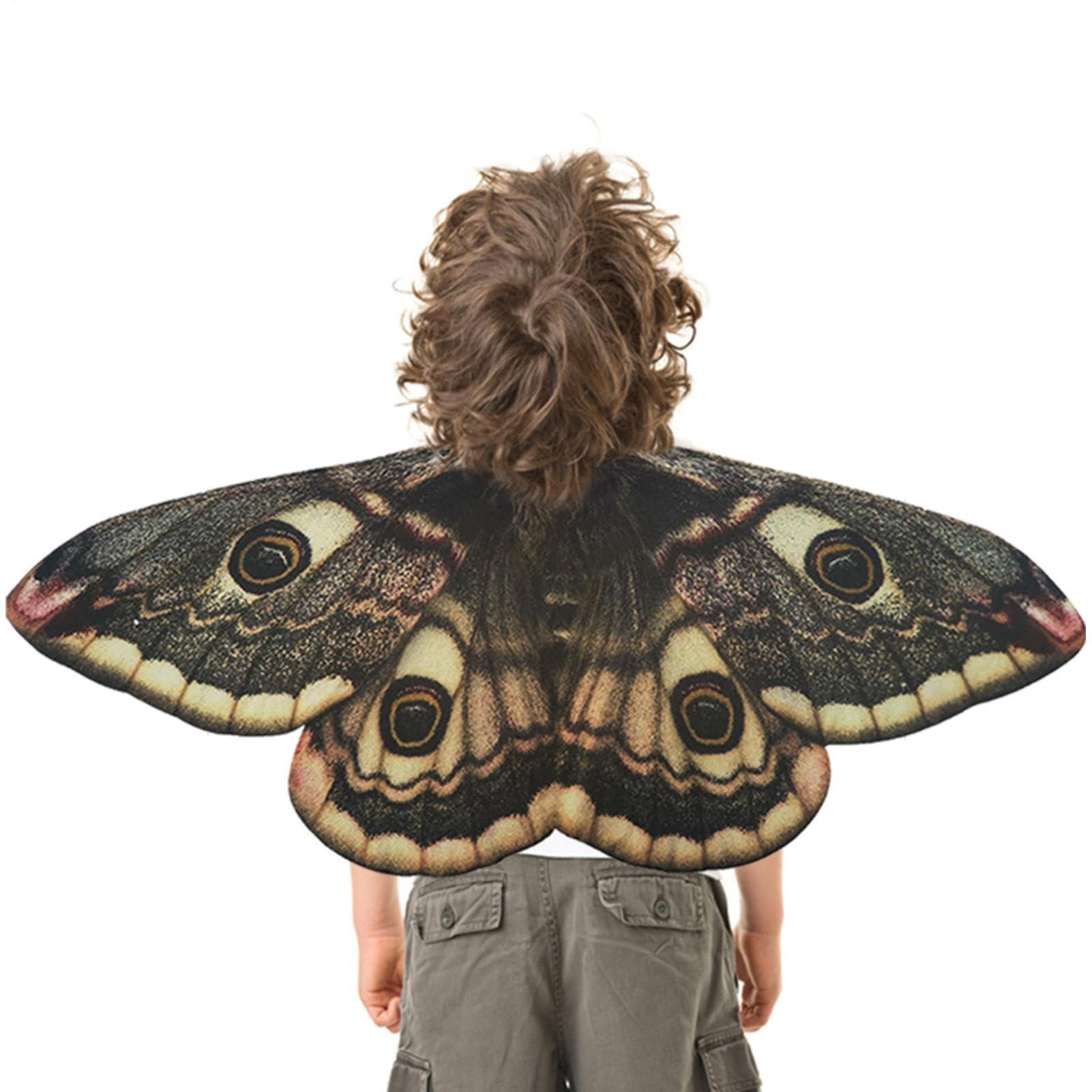 Halloween Moth Wings โ Polyester 50x22cm | Butterfly Shawl Moth Cape | Moths Wings Costume for Halloween Party, Cosplay, Dance Performance, Themed Events, and Dress-Up Activities Use