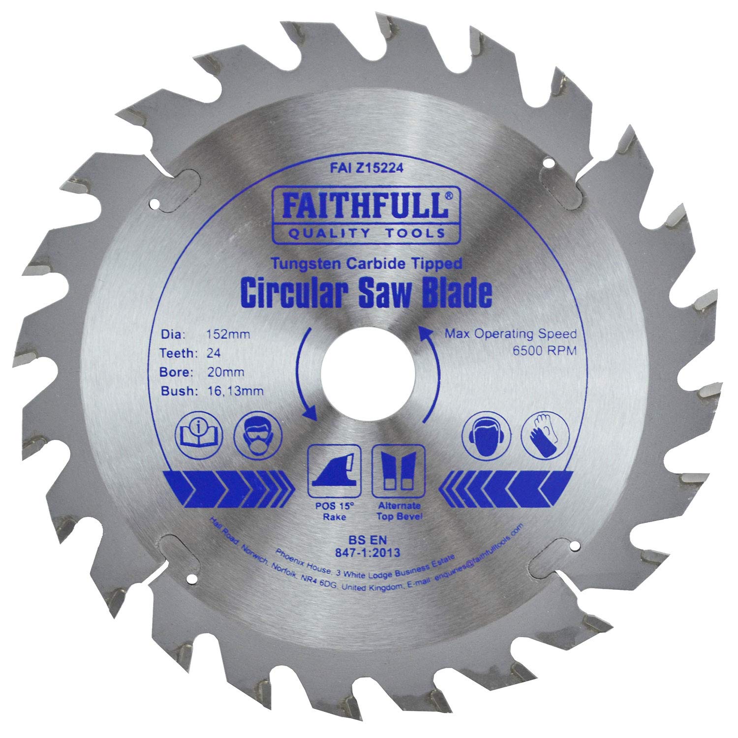 Faithfull Fast Rip Tct Circular Saw Blade