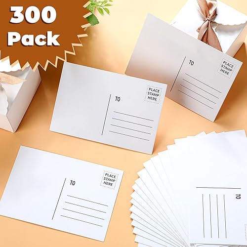 Miniatura 2 de Sabary 300 tarjetas postales en blanco para enviar por correo de 4 x 6, tarjetas postales de 8.82 ozm, cartulina, papel imprimible, postales