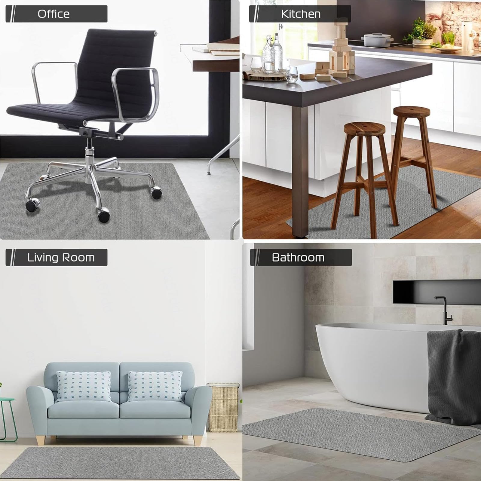 Tapis Bureau Sol Revêtement antidérapant,Matériau Résistant, Tapis De Chaise Tapis Chaise Gaming Protège Les Sols, pour Gaming et Le Travail,Brown-120×150cm