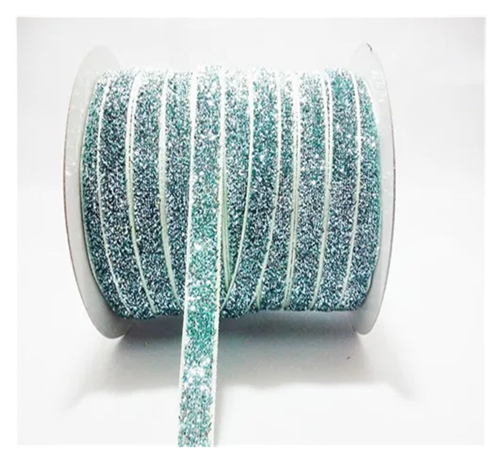 Nastri di raso, Nastro in velluto da 50 metri con glitter metallici multicolori 10 mm(Color26)