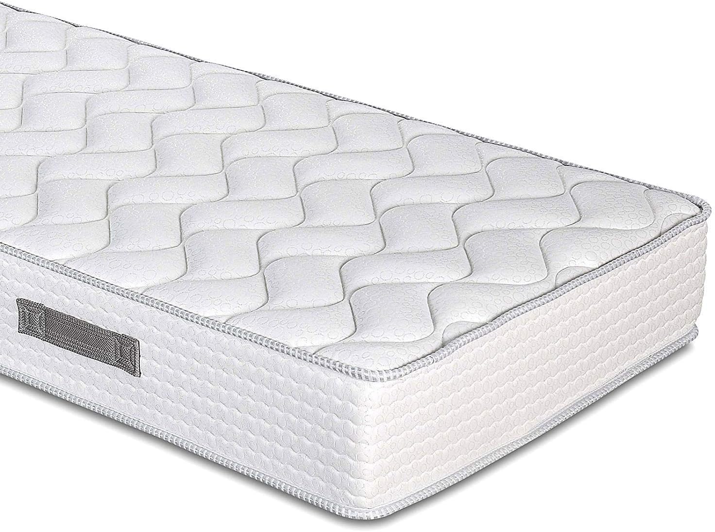 EVERGREENWEB SET Eenpersoons Bedbodem en Matras 75x190 20 cm hoog met Gratis Memory Foam Kussen, Bed SET Matras Masserend effect en Eenpersoons houten Lattenbodem Model APPLE Orthopedisch Aanbieding