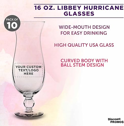 Miniatura 3 de Libbey - Vasos de huracán de 16 onzas, juego de 12 unidades a granel, vasos de cóctel personalizados, vasos de piña colada personalizados o vasos de
