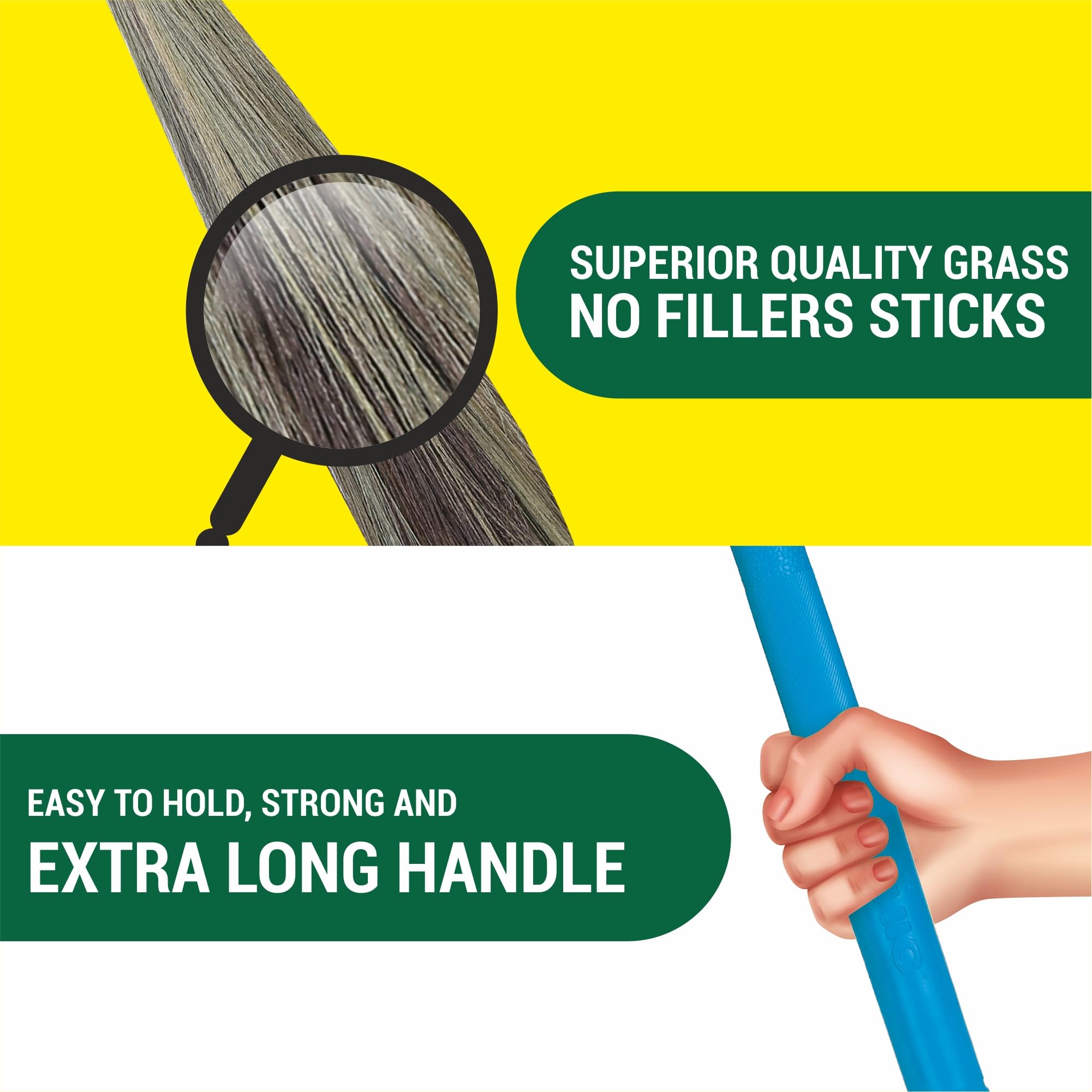 HIC Premium Grass Broom - Eco-Friendly Cleaning -4
