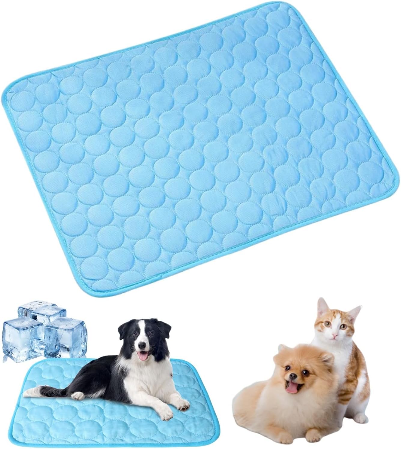 Winnsell Dog Cooling Mat, 55x70cm Soft Comfortable Cooling Mat for Dogs Cats Summer Cool Mat for Dogs Portable and Washable Pet cooling Pads for Cat Puppy