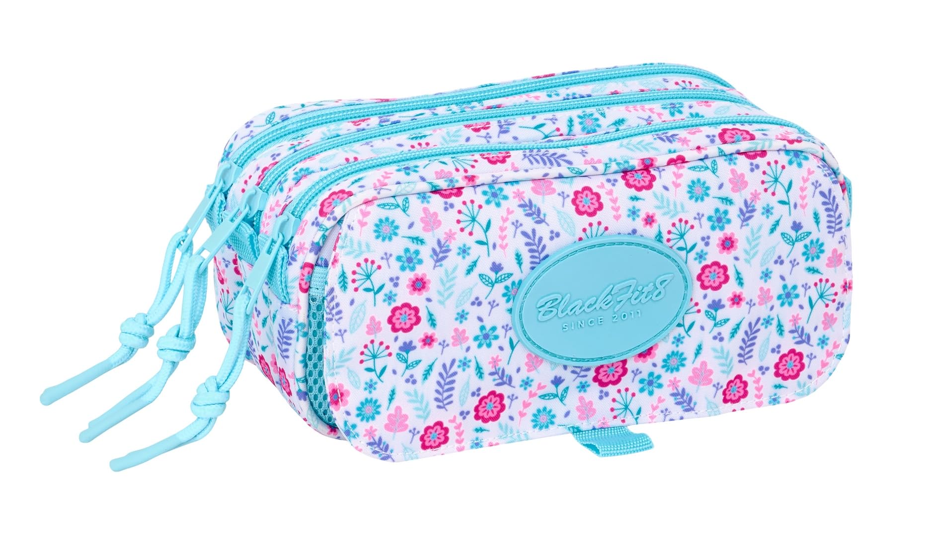 Safta BLACKFIT8 COOL - Triple Big Pencil Case, Children's Pencil Case, Child, Ideal for School Age Children, Comfortable and Versatile, Quality and Resistance, 21.5 x 8 x 10 cm, multicoloured, M,