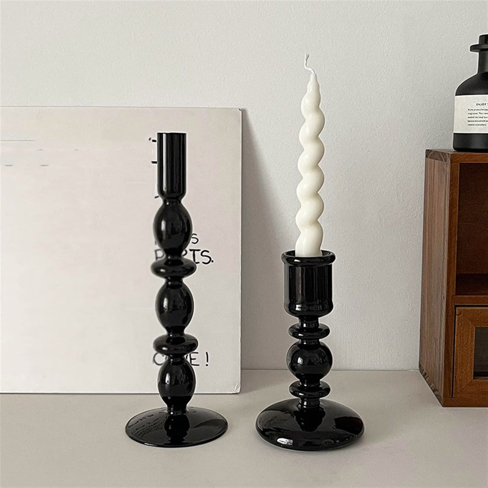 Decoración del hogar Candelabros de Cristal Europeos Luz Lujo Adornos Moda Gama Alta Candelabro decoración Miserable(B)
