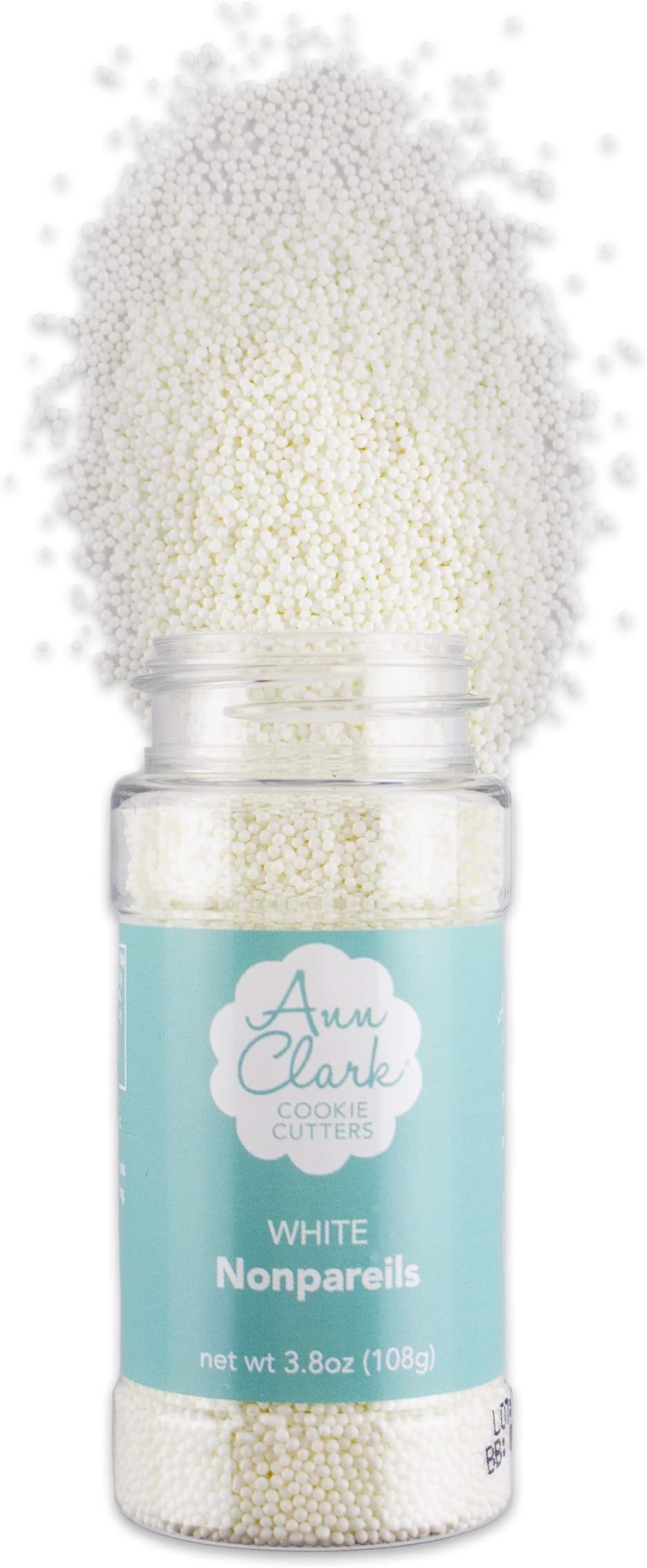 Ann Clark Cookie Cutters White Nonpareils, 3.8oz
