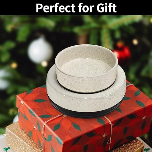 Miniatura 5 de copinpin Calentador de cera para derretimiento, calentador de cera de cerámica para velas perfumadas, quemador de aceite 3 en 1, calentador de cera