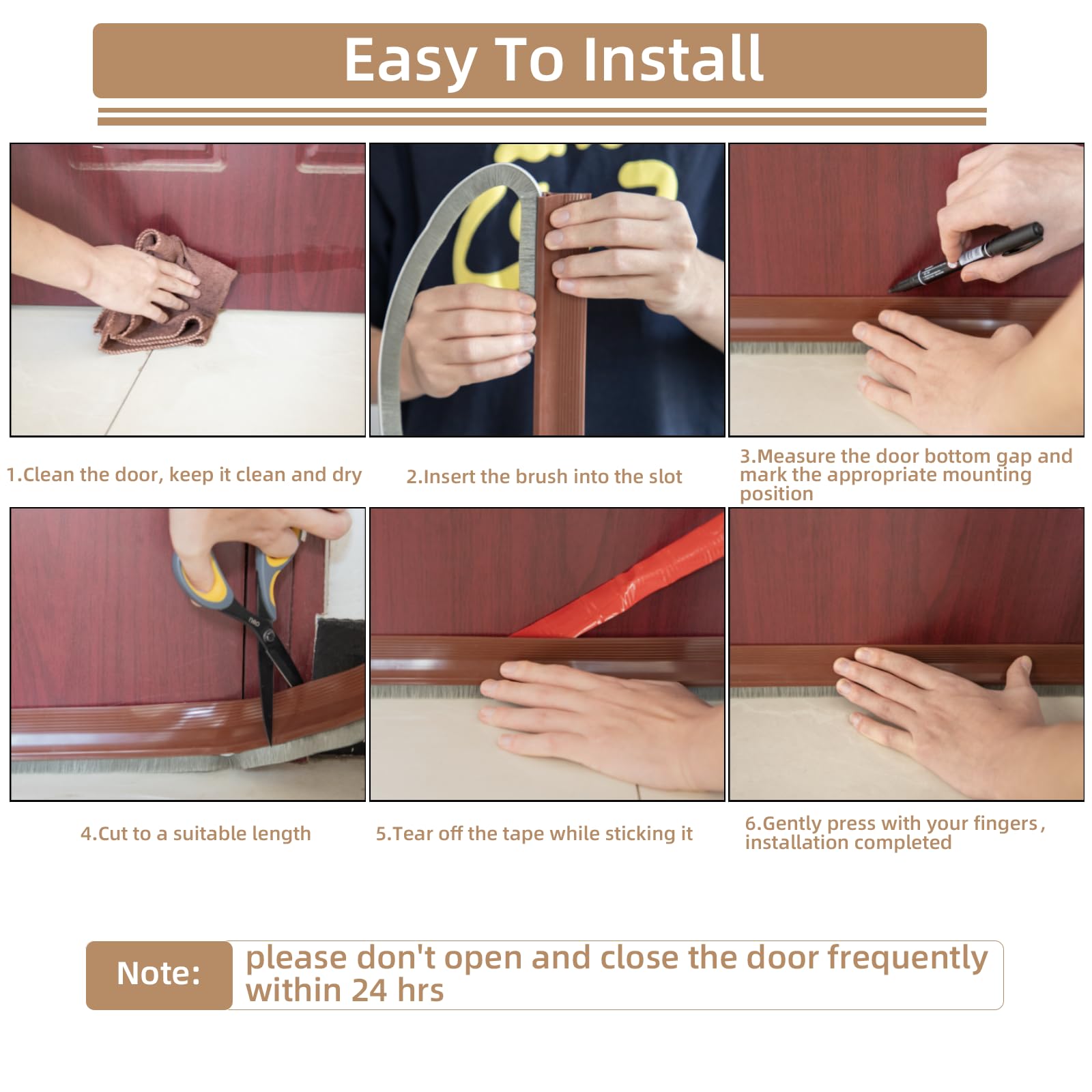 KNEELISA Door Sweep - Noise Blocking & Drafts -7